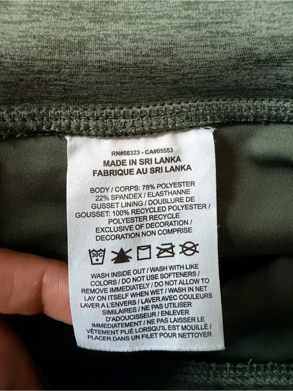 Nike Epic Lux Mid-Rise Cropped Running Tights Leggings Green Heather Size M